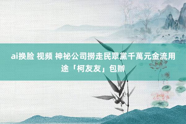 ai换脸 视频 神祕公司撈走民眾黨千萬元　金流用途「柯友友」包辦